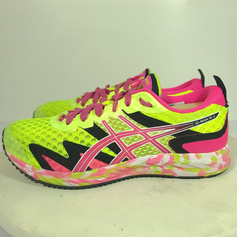 Asics GEL-Noosa Tri 12 Running Shoe Women Sz 7.5 Neon Comfort Sneaker 1012A578 - Picture 3 of 16